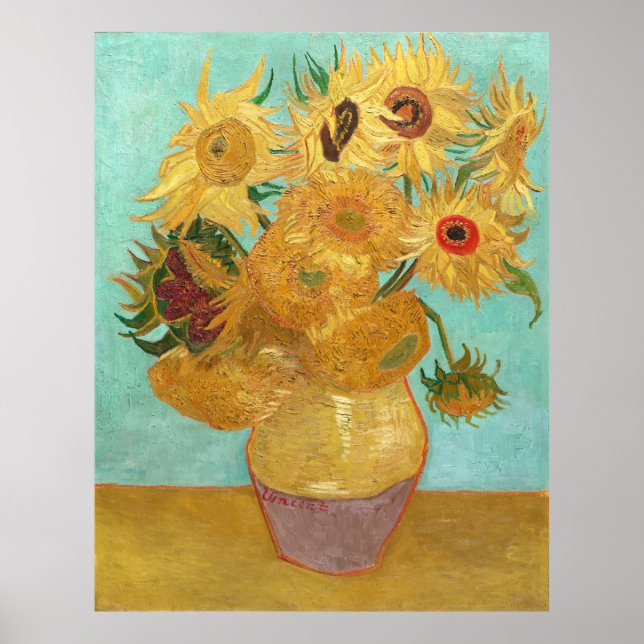 Sunflowers Vincent van Gogh Poster (Front)