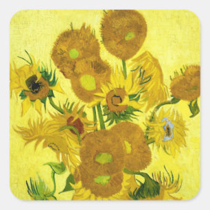Sunflowers Vincent van Gogh Square Sticker