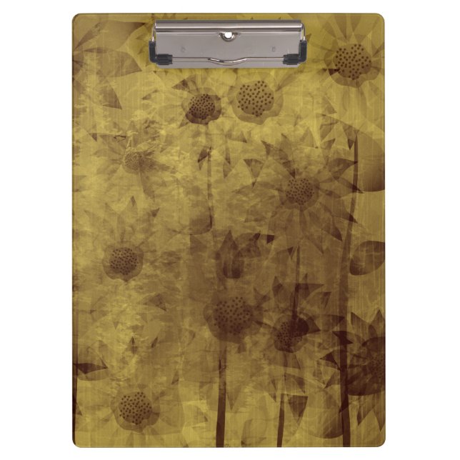 Sunflowers Vintage Clipboard (Front)