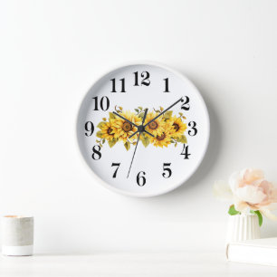 Sunflowers Wall Clock