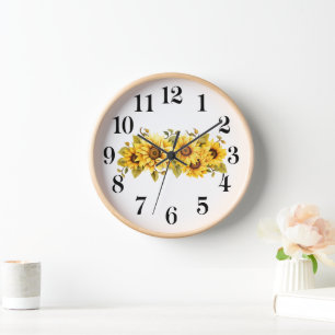 Sunflowers Wall Clock