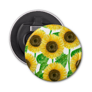 Sunflowers watercolor bottle opener