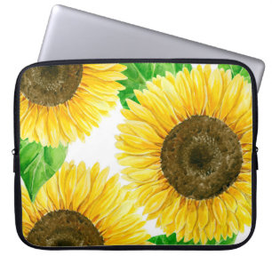 Sunflowers watercolor laptop sleeve