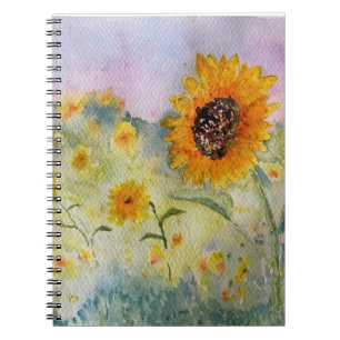 Sunflowers Watercolour Notebook