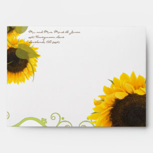 SunFlowers Wedding Envelopes
