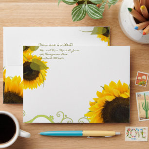SunFlowers Wedding Envelopes