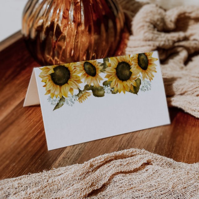 Sunflowers Wedding Food Tent Place Card (Creator Uploaded)