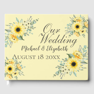 Sunflowers Wedding  Guest Book