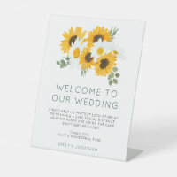 Sunflowers Wedding Welcome COVID Safety 