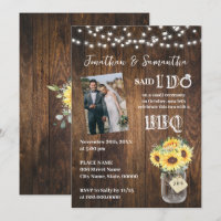 Sunflowers Western Said I do BBQ after Wedding
