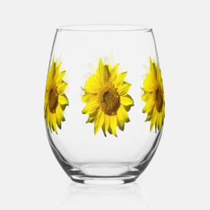 Sunflowers Wine Glass