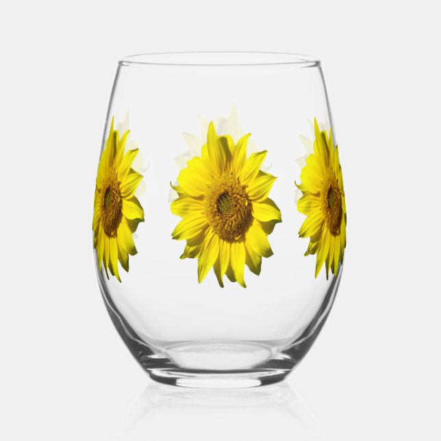 Sunflowers Wine Glass (Front)