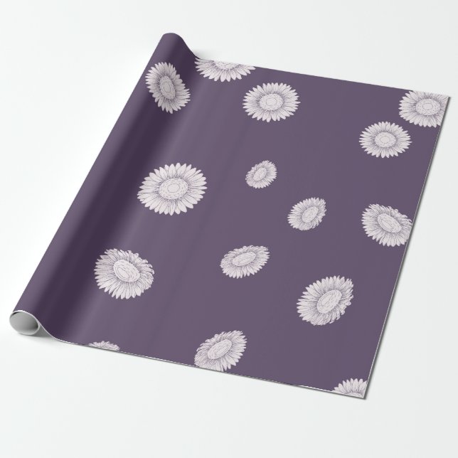 Sunflowers Wrapping Paper (Unrolled)