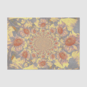 Sunflowers Yellow Abstract Art Design Decoupage Tissue Paper