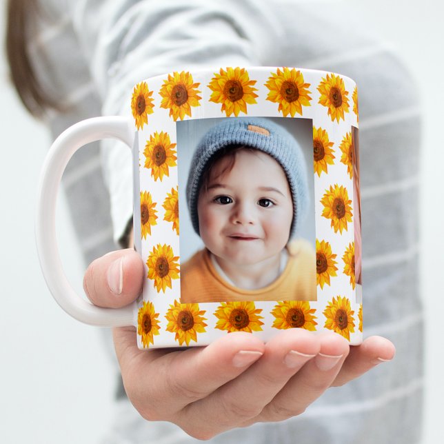 Sunflowers yellow photo children coffee mug (Creator Uploaded)