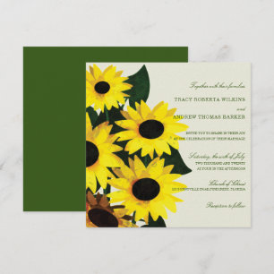Sunflowers Yellow Wedding Invitations