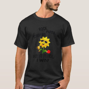 Sunfower Rock Paper Scissors Throat Punch I Win T-Shirt