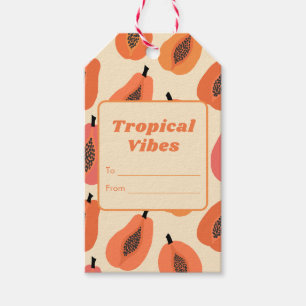Sunfruit Slice Papaya Orange Hues Gift Tags