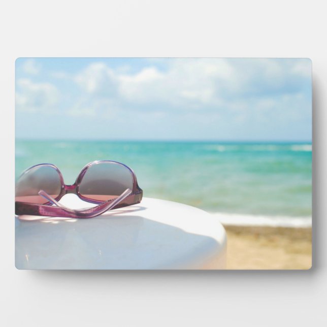 Sunglasses At Beach Plaque (Front)
