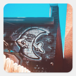 sunglasses at night moon square sticker