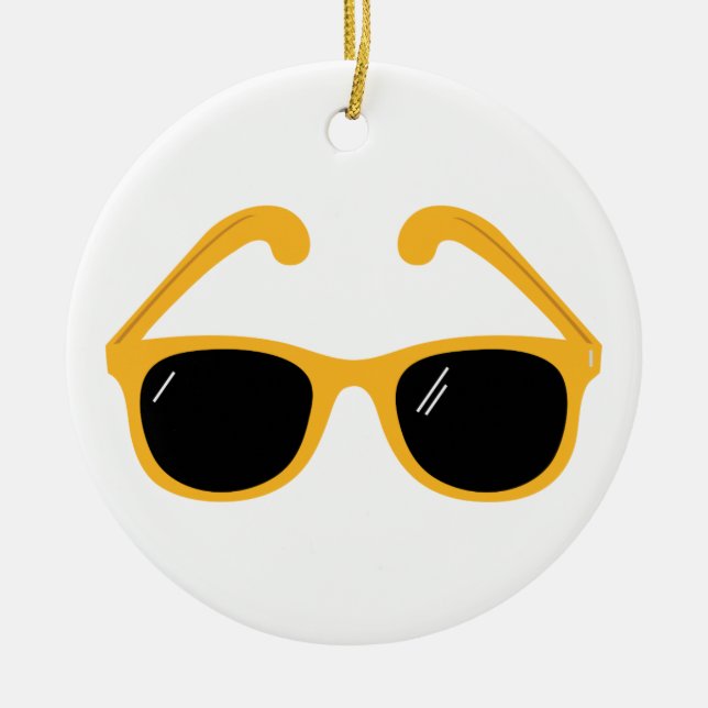 Sunglasses Ceramic Tree Decoration (Front)