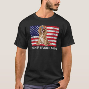 Sunglasses Cocker Spaniel Mum Flag American Usa Do T-Shirt