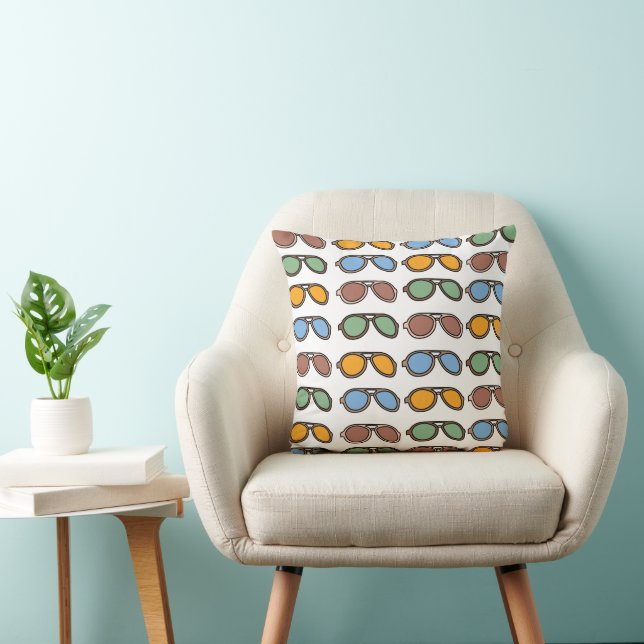 Sunglasses Colourful Summer Sunglasses Cushion (Chair)