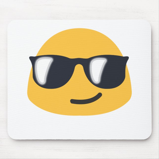 Sunglasses Emoji Mouse Pad (Front)
