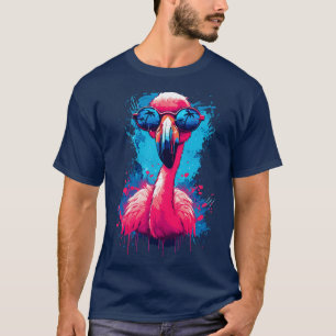 Sunglasses Flamingo Gifts Beach Summer Funny Flami T-Shirt