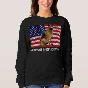 Sunglasses German Shepherd Mum Flag American Usa D Sweatshirt
