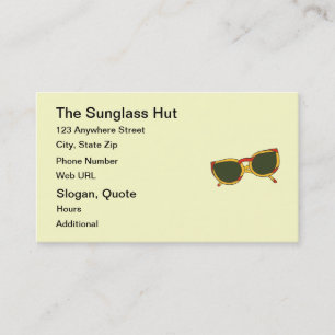 Sunglasses in yellow and red Business Cards
