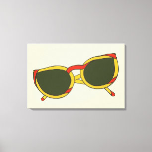 Sunglasses in yellow and red Canvas Prints