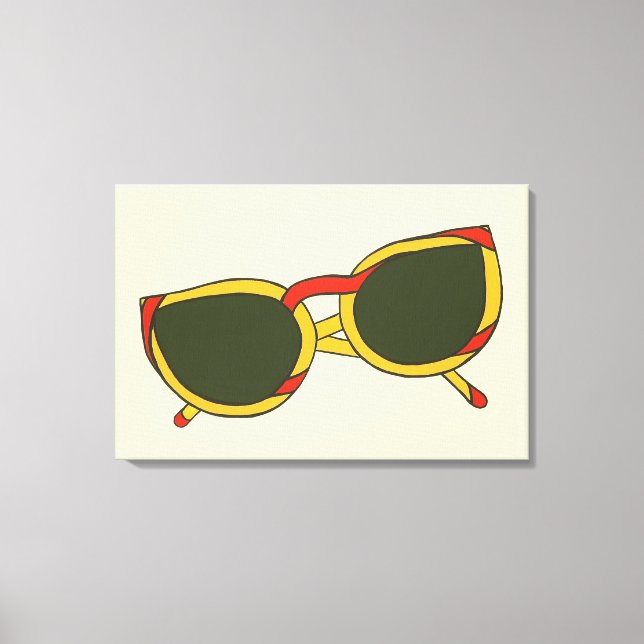 Sunglasses in yellow and red Canvas Prints (Front)