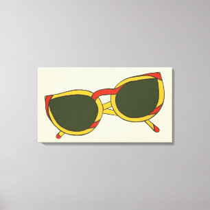 Sunglasses in yellow and red Canvas Prints