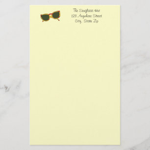 Sunglasses in yellow and red on Stationery