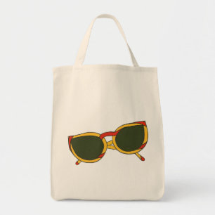 Sunglasses in yellow and red on Tote Bags