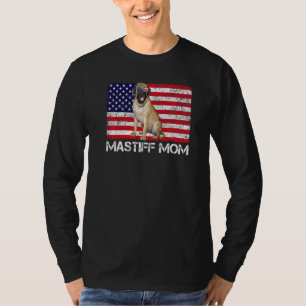 Sunglasses Mastiff Mum Flag American Usa Dog T-Shirt