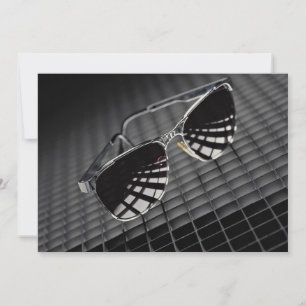 Sunglasses on grid background