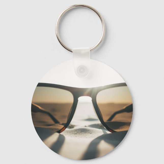 Sunglasses on Sand Key Ring (Front)