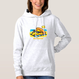 Sunglasses Pizza Relaxing at the Beach Hoodie
