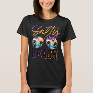 Sunglasses Salty Beach Hawaii Beach Hello Summer V T-Shirt