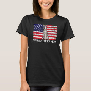 Sunglasses Siberian Husky Mum Flag American Usa Do T-Shirt
