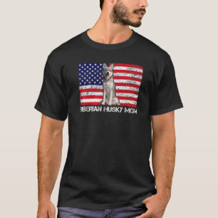 Sunglasses Siberian Husky Mum Flag American Usa Do T-Shirt