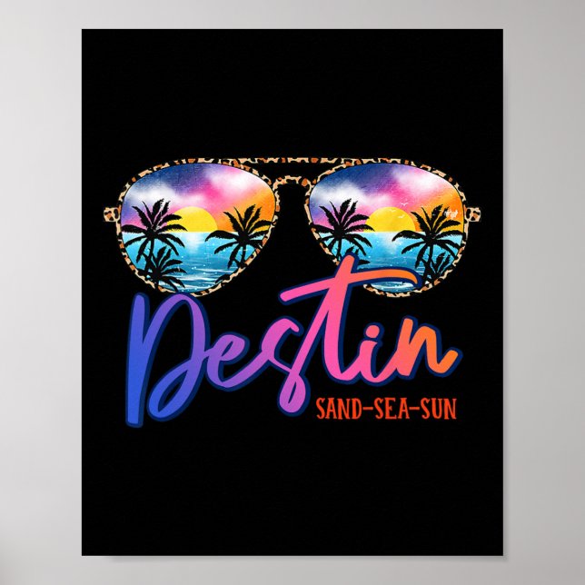 Sungles Destin Florida Beach Vacation Matching Fam Poster (Front)