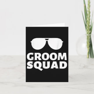 Sungles Groom Squad Funny Crew Bachelor Wedding Pa Card