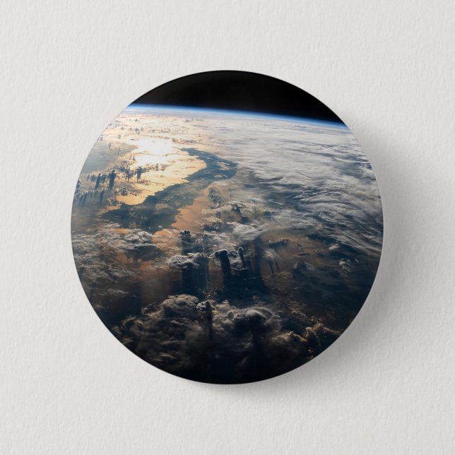 Sunglint Beams Off Celebes Sea In Southeast Asia 6 Cm Round Badge (Front)