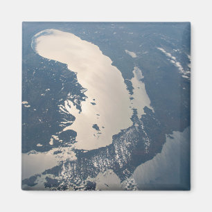 Sunglint Beams Off Lake Michigan Magnet