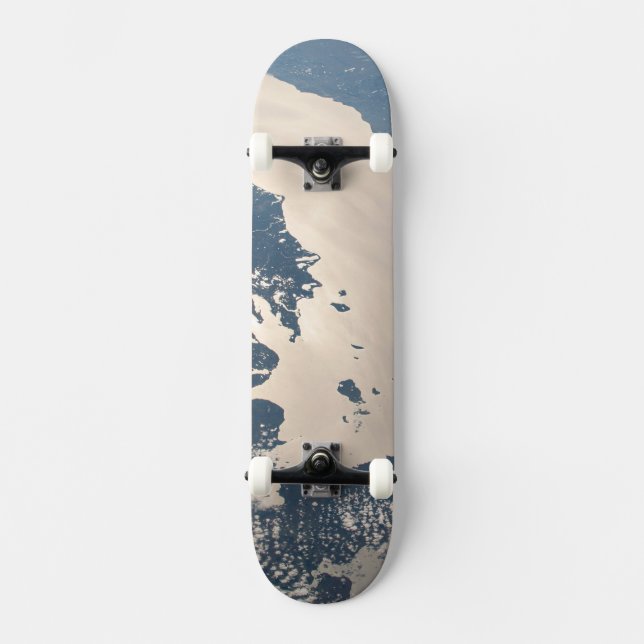 Sunglint Beams Off Lake Michigan Skateboard (Front)