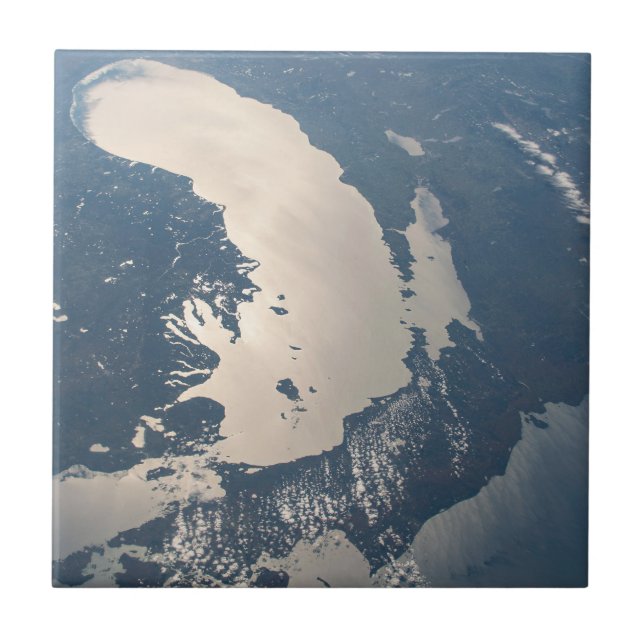Sunglint Beams Off Lake Michigan Tile (Front)