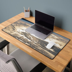 Sunglint Beams Off The Atlantic Ocean Desk Mat